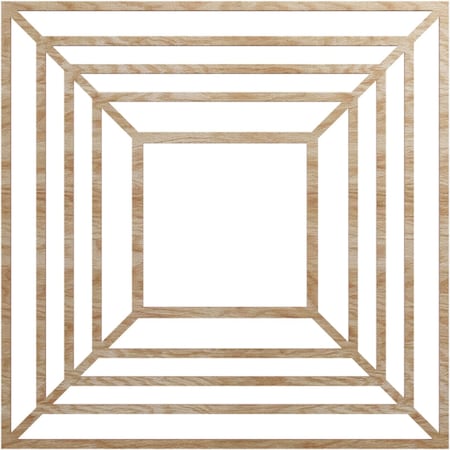 Ekena Millwork Raven Wood Fretwork Pierced Ceiling Medallion, Red Oak, 28"OD x 10 1/4"ID x 3/8"T CMWP28X28X0375RARO